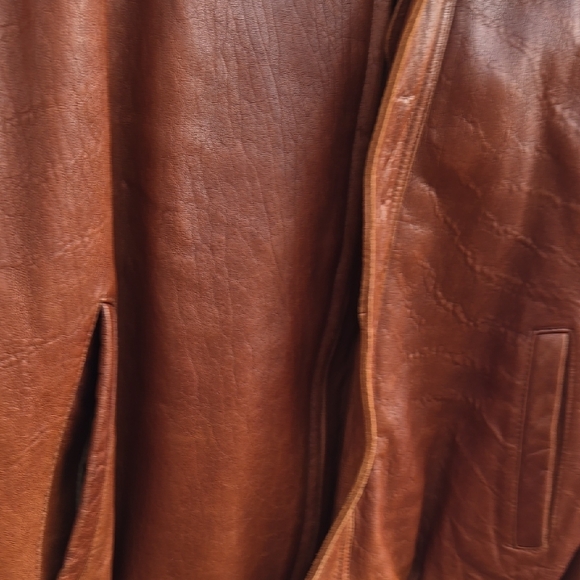 Andrew Marc Brown Leather Varsity Jacket - Picture 11 of 17